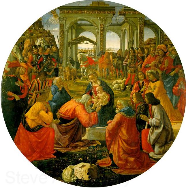 Domenico Ghirlandaio The Adoration of the Magi  aa Germany oil painting art